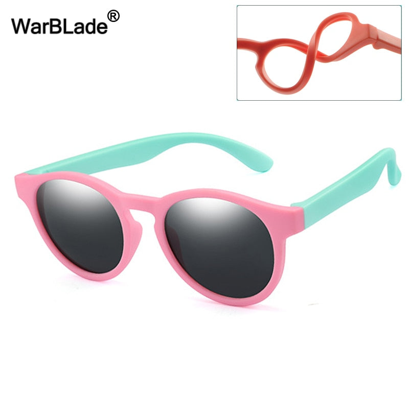 WarBlade Heavy-Duty Kids Polarized Sunglasses, Flexible Silicone Lenses