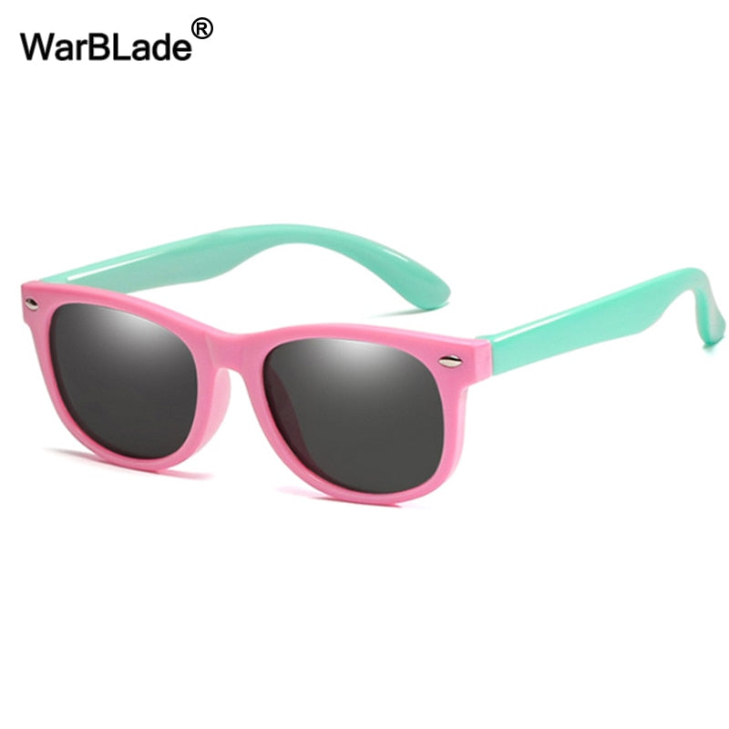 WarBlade Heavy-Duty Kids Polarized Sunglasses, Flexible Silicone Lenses