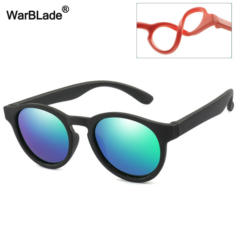 WarBlade Heavy-Duty Kids Polarized Sunglasses, Flexible Silicone Lenses