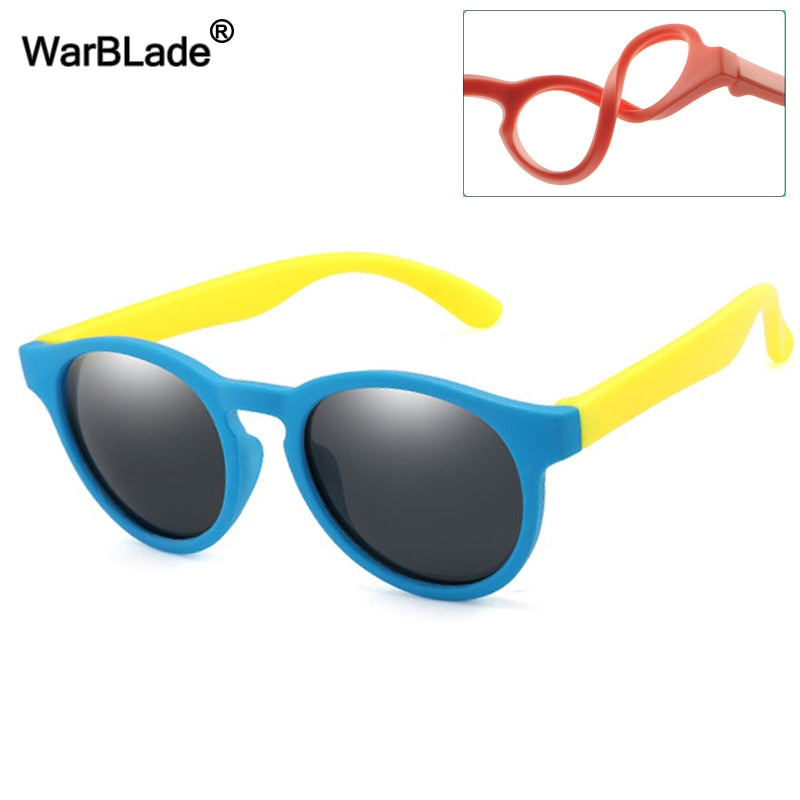 WarBlade Heavy-Duty Kids Polarized Sunglasses, Flexible Silicone Lenses