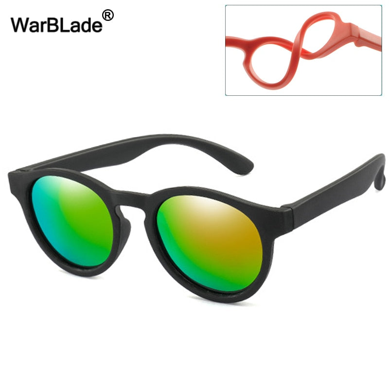 WarBlade Heavy-Duty Kids Polarized Sunglasses, Flexible Silicone Lenses