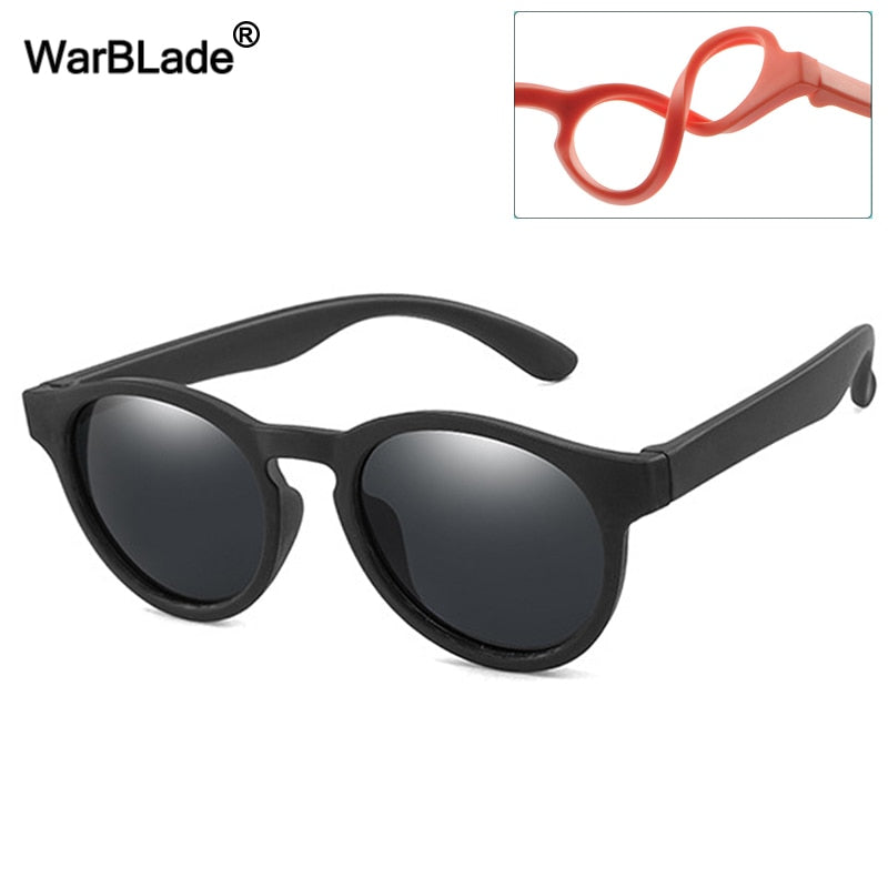 WarBlade Heavy-Duty Kids Polarized Sunglasses, Flexible Silicone Lenses