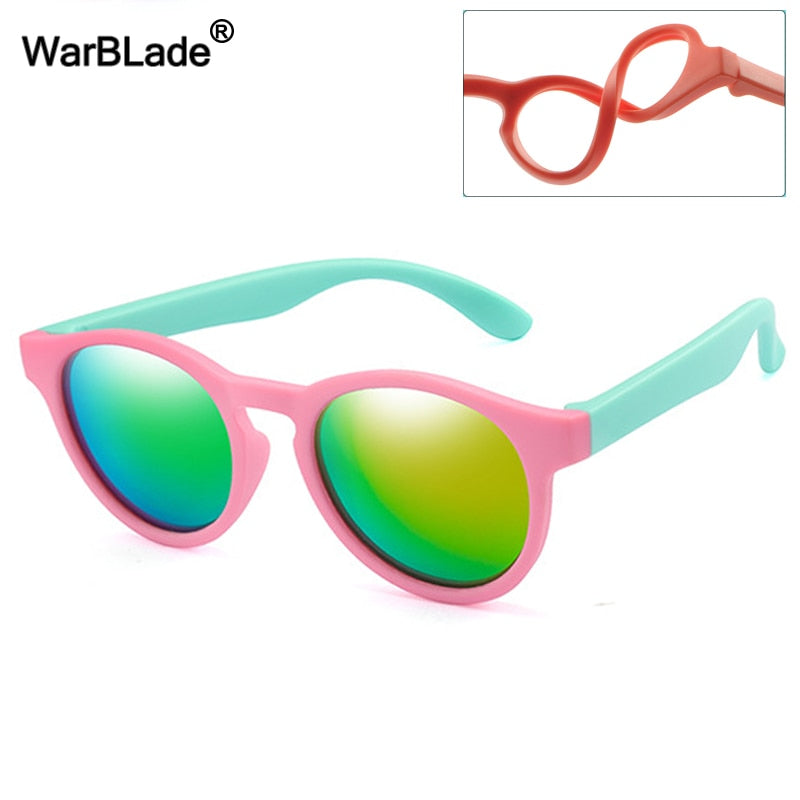 WarBlade Heavy-Duty Kids Polarized Sunglasses, Flexible Silicone Lenses