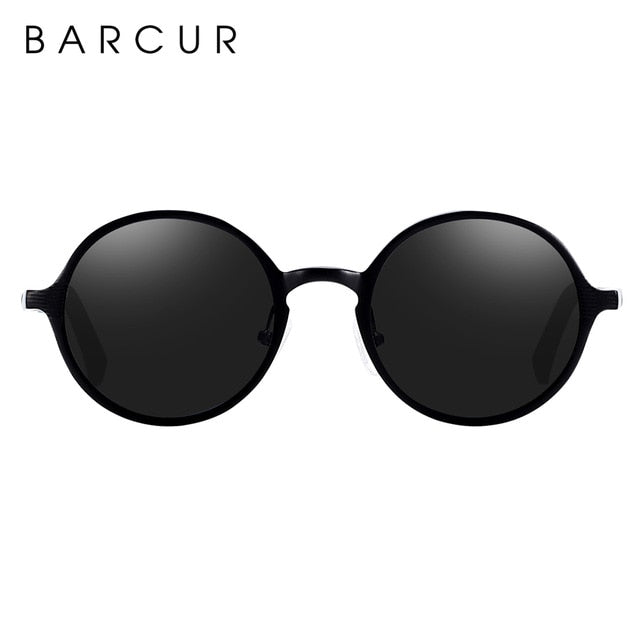 BARCUR,  Luxury Unisex Round Sunglasses  UV400