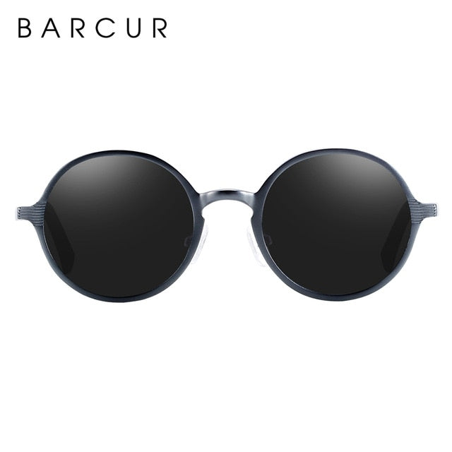 BARCUR,  Luxury Unisex Round Sunglasses  UV400